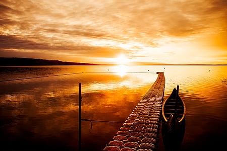canada, sunset, dusk, beautiful, sky, clouds thumbnail