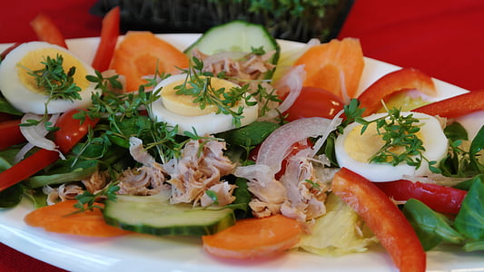 vegetable salad on plate thumbnail