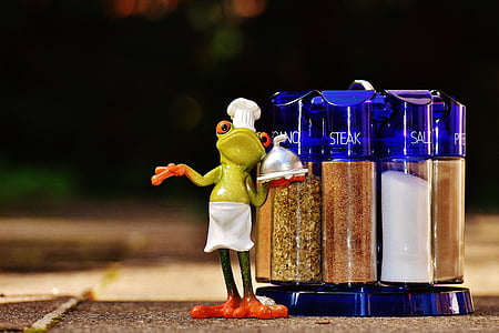 photo of green frog holding tray miniature figure thumbnail