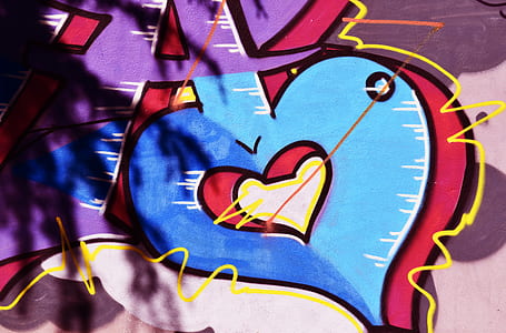 blue heart painting thumbnail