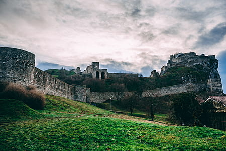 Gray Castle Under Cloudy Sky thumbnail