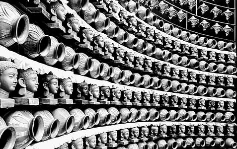 black-and-white, industry, display, vases thumbnail