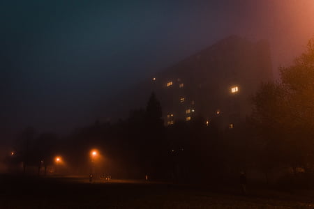 white building with fog thumbnail