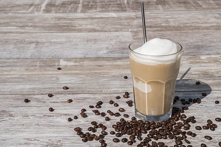 drinking glass filled of coffee shake thumbnail