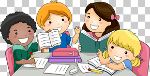 Child , Students, group of children studying illustration PNG clipart