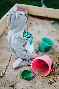 Toddler playing in the sand thumbnail