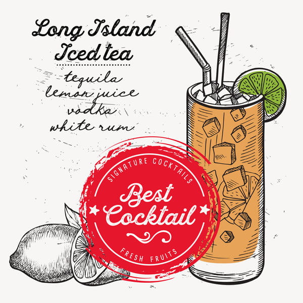 cocktail with drink menu