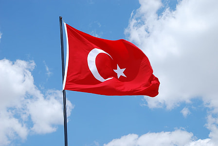close-up photography of Turkey flag during daytime thumbnail