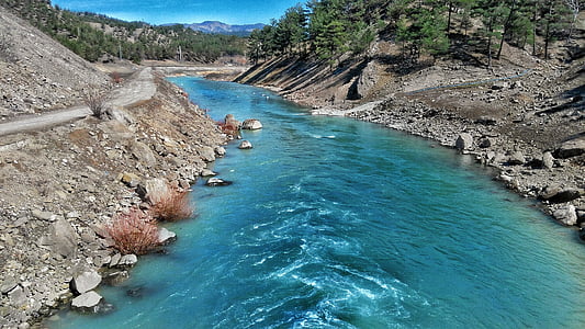 river between rock shores thumbnail