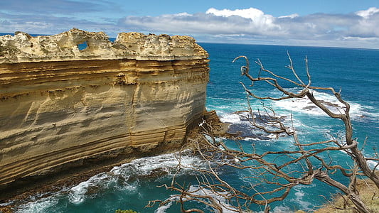 beige rock formation on body of water thumbnail