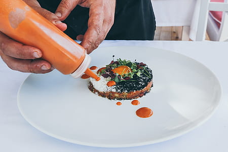 food served in round white plate thumbnail