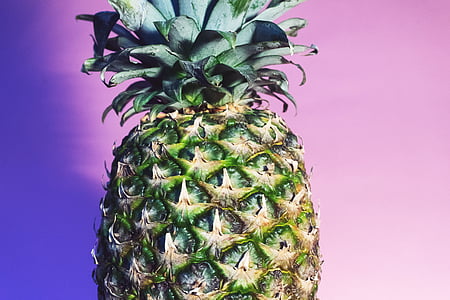 green Pineapple fruit in closeup photography thumbnail