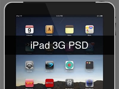 iPad 3G PSD psd file