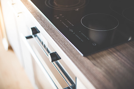 Modern Home Kitchen Glass Ceramic Cooker Close Up thumbnail