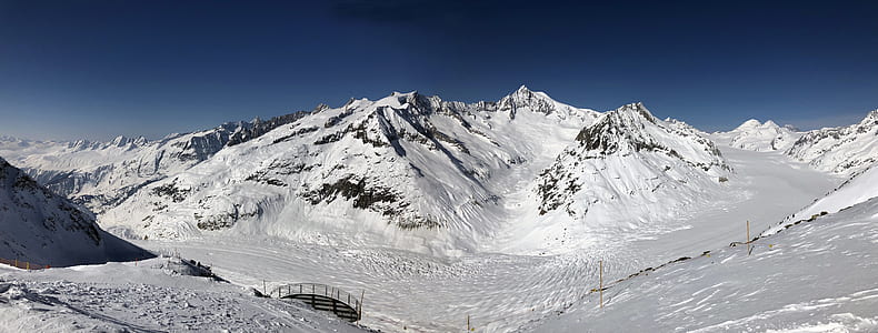 top view of snow covered mountain thumbnail