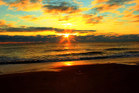 seashore during sunset thumbnail