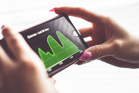 Woman Checking Her Website Stats On Her Smartphone thumbnail