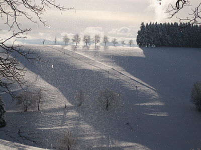 aerial photography of hill covered with snow during daytime thumbnail
