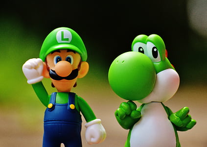 Nintendo Luigi and Yoshi amiibo figures thumbnail