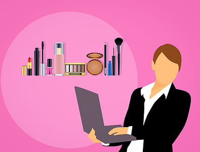 man holding laptop computer illustration thumbnail