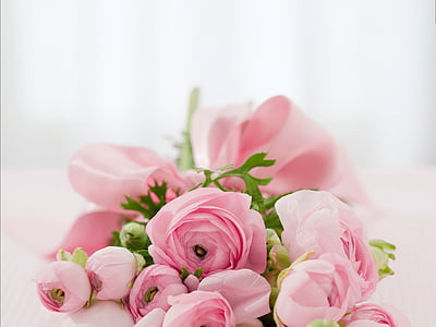 pink peonies bouquet closeup photo thumbnail