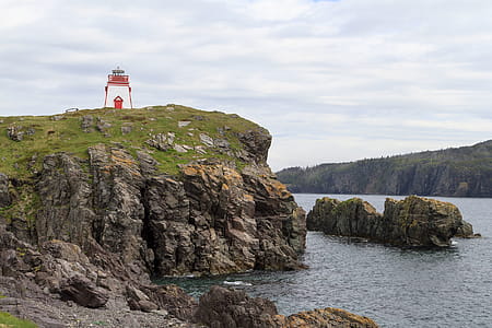 Light tower on coastline, Newfoundland and Labrador, Canada. thumbnail