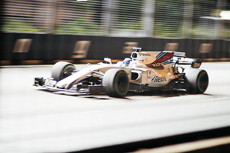 time-laps photography of Williams F1 running on tarmac thumbnail