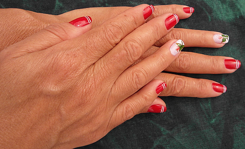 person showing her nail polish thumbnail