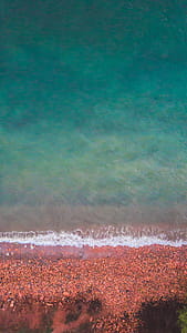 Red And Blue Shoreline Iphone Screen Photo thumbnail