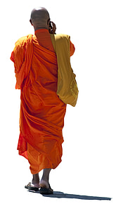 man in monk outfit standing close up photo thumbnail