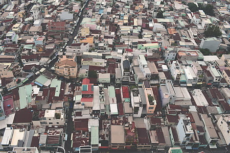 aerial photography of village thumbnail
