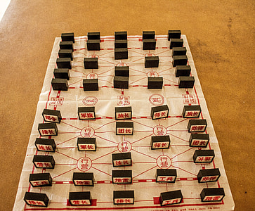 Top Down look on a Chinese Army Chess Board thumbnail