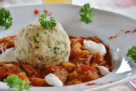 flavored food on white plate thumbnail