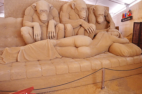 three wise monkey sculpture thumbnail