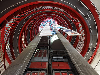 low-angle photography of elevator and infrastructure thumbnail