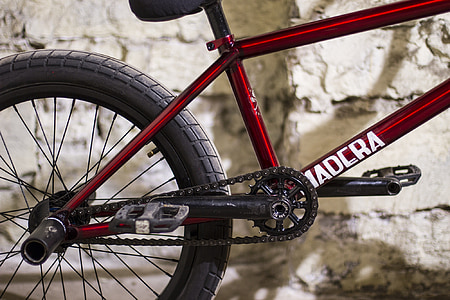 closeup photography of red bike thumbnail