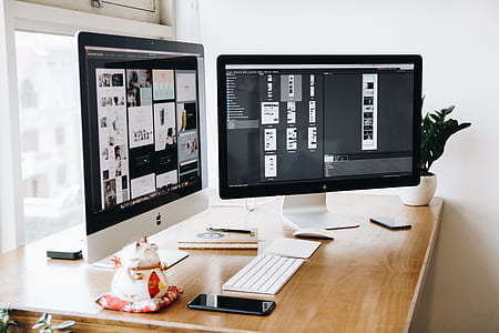 apple, desk, working, computer thumbnail