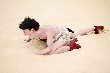 woman crawling on mud thumbnail
