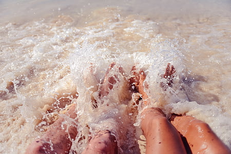 two person feet on shore thumbnail