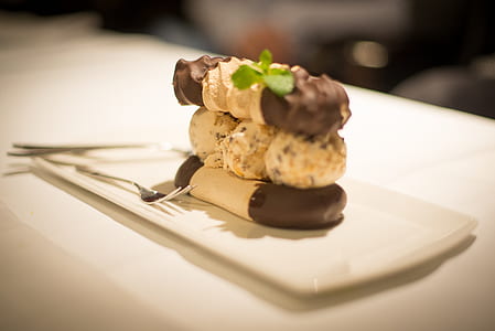 Pastry on White Ceramic Plate thumbnail