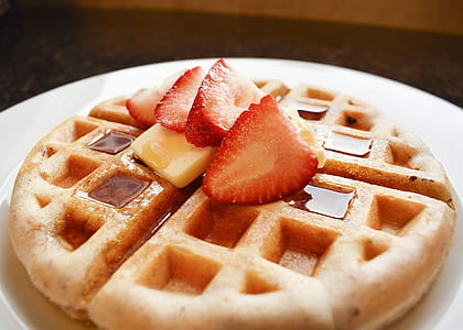 plate of Belgian waffle thumbnail