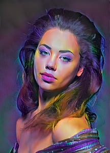 female portrait painting thumbnail