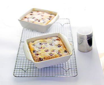 two baked pies in bowls thumbnail