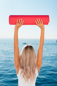 Fitness Girl with Yoga Pilates Mat thumbnail