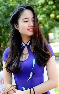 Girl in Blue Dress in Vietnam thumbnail