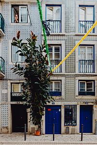 Streets decorated for the Saint Anthony Feast in Lisbon, Portugal thumbnail