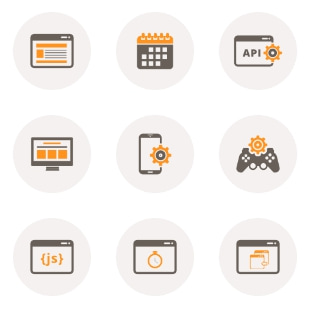 Web Development svg vector icon sets