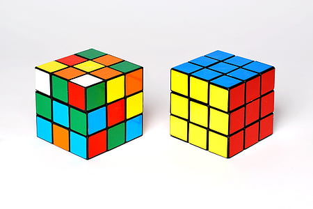 two 3by3 rubik cubes thumbnail