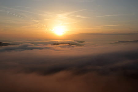 sea of clouds during sunset thumbnail