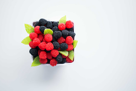 flat lay photography of raspberries thumbnail